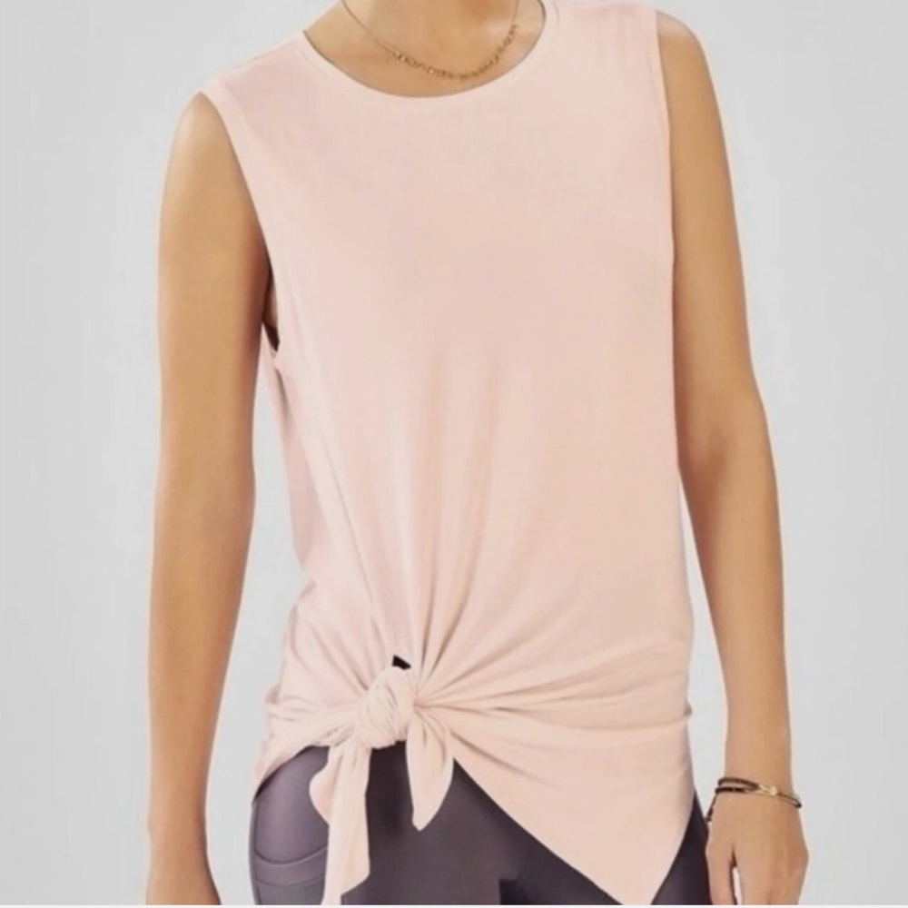 Fabletics Alia Tied Pink Tank Top